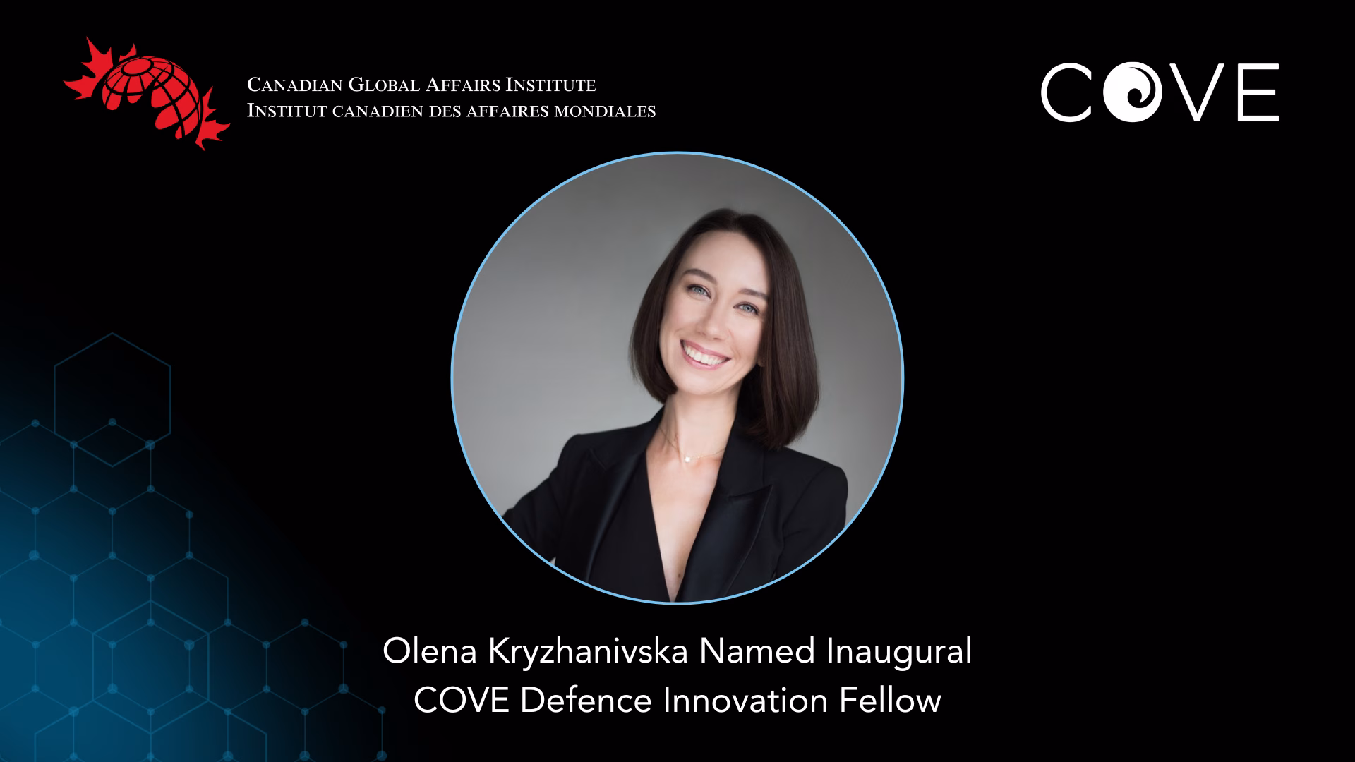 COVE and CGAI Appoint Olena Kryzhanivska to Lead Thought Leadership in Defence Innovation and Dual-Use Capabilities